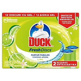 Αποσμητικό τουαλέτας DUCK block χωρίς θήκη lime, ανταλλακτικό (2τεμ.)