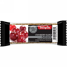 Μπάρα δημητριακών DELIGIOS Flap Jack cranberry (80g)