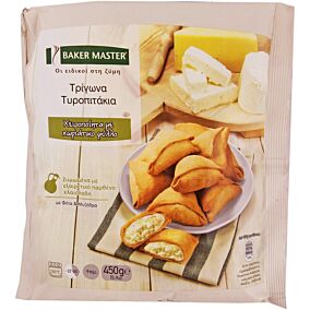 Τυροπιτάκια BAKER MASTER τρίγωνα χωριάτικα κατεψυγμένα (450g)