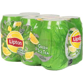 Αφέψημα LIPTON πράσινου τσαγιού με λεμόνι χωρίς ζάχαρη (6x330ml)