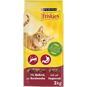 Ξηρά τροφή FRISKIES γάτας με βοδινό και καρότο (2kg)