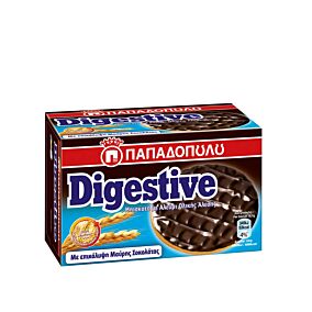 Μπισκότα ΠΑΠΑΔΟΠΟΥΛΟΥ digestive με μαύρη σοκολάτα (200g)