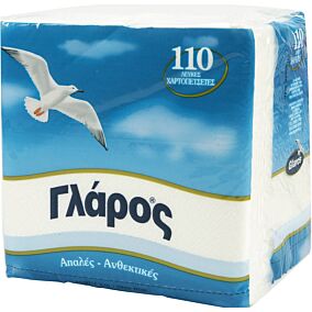 Χαρτοπετσέτες ΓΛΑΡΟΣ 30x30 110φύλλα