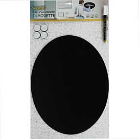 Μαυροπίνακας επιτοίχιος SECURIT SILHOUETTE "ΟΒΑΛ", περιλαμβάνεται μαρκαδόρος