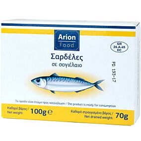 Κονσέρβα ARION FOOD σαρδέλες σε σογιέλαιο (100g)