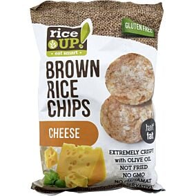 Ρυζογκοφρέτα RICE UP Brown Rice Chips ολικής άλεσης με τυρί (60g)