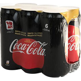 Αναψυκτικό COCA COLA zero χωρίς καφεΐνη (6x330ml)