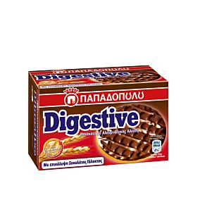 Μπισκότα ΠΑΠΑΔΟΠΟΥΛΟΥ digestive με σοκολάτα (200g)