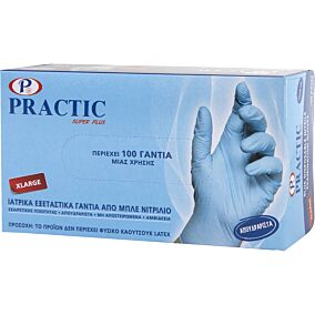 Γάντια PRACTIC μίας χρήσης νιτριλίου, extra large (100τεμ.)