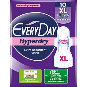 Σερβιέτες EVERYDAY Hyperdy Ultra Plus Extra Long με φτερά (10τεμ.)