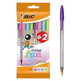 Στυλό διαρκείας BIC cristal  fashion (8τεμ.)