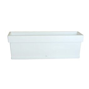 Ζαρντινιέρα LINEA λευκή 38x18x17cm