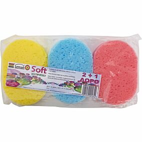 Σφουγγάρι SAMSON Soft μπάνιου 2+1 ΔΩΡΟ (3τεμ.)