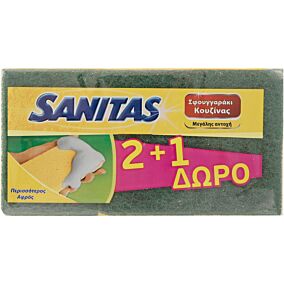 Σφουγγάρι SANITAS κουζίνας (3τεμ.)