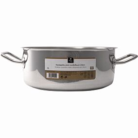 Κατσαρόλα ρηχή MASTER CHEF inox 18/10 24cm 4lt