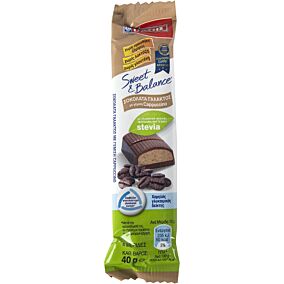 Σοκολατάκια SWEET AND BALANCE με στέβια και γεύση cappuccino (40g)