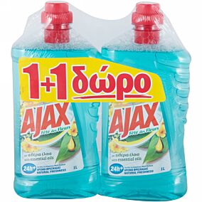 Καθαριστικό AJAX λουλούδια της λίμνης, υγρό 1+1ΔΩΡΟ (2x1lt)