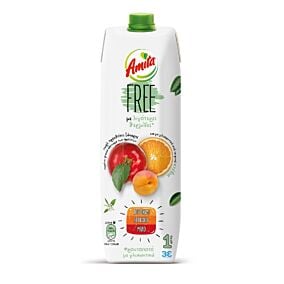 Χυμός AMITA Free πορτοκάλι, μήλο, βερίκοκο (1lt)