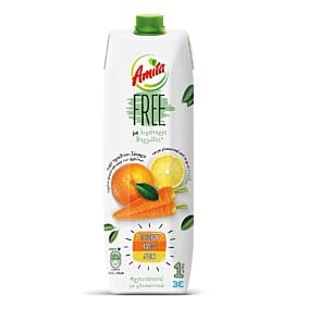 Χυμός AMITA Free πορτοκάλι, καρότο, λεμόνι (1lt)