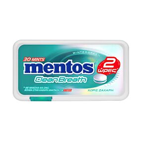 Καραμέλες MENTOS Clean breath wintergreen (21g)
