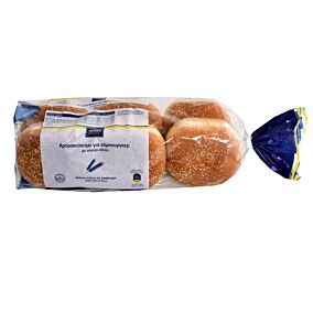 Ψωμάκια ARION FOOD για Hamburger με αλεύρι σίτου (6τεμ.)
