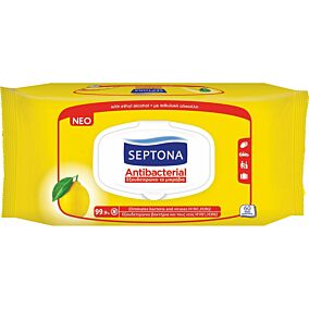 Μαντηλάκια SEPTONA Refresh Wipes λεμόνι (60τεμ.)