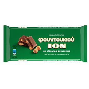 Σοκολάτα ΙΟΝ γάλακτος με φουντούκι (100g)