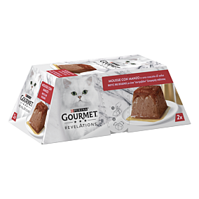 Τροφή GOURMET Revelations γάτας με γεύση μους βοδινό (2x57g)
