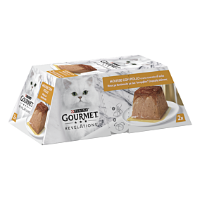 Τροφή GOURMET Revelations γάτας με γεύση μους κοτόπουλου (2x57g)