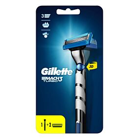 Ξυριστική μηχανή GILLETTE Mach3 Turbo +2 ανταλλακτικά