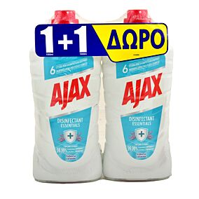 AJAX Υγρό καθαριστικό απολυμαντικό Essential λεβάντα 1+1 ΔΩΡΟ (2lt)