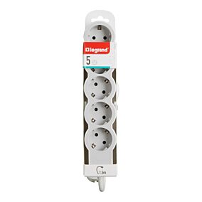 LEGRAND πολύμπριζο λευκό 5 θέσεων 1,5m