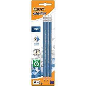 BIC μολύβι Evolution Triangle Με Γόμα HB 3τεμ.