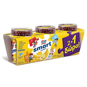 ΔΕΛΤΑ Smart επιδόρπιο μπανάνα 2x140g 1+1 ΔΩΡΟ