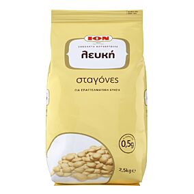 Κουβερτούρα ΙΟΝ λευκή σε σταγόνες (2,5kg)