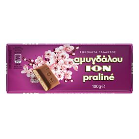 Σοκολάτα ΙΟΝ αμυγδάλου με πραλίνα (100g)