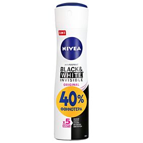 NIVEA αποσμητικό σπρέι γυναικείο Black & White Invisible 150ml -40%