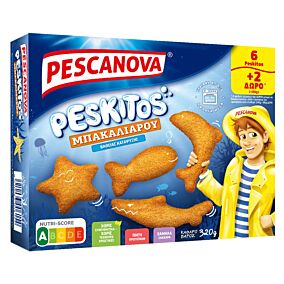 PESCANOVA κροκέτες μπακαλιάρου κατεψυγμένες 6x320g 4+2 ΔΩΡΟ